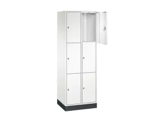 lockerkast,HxBxD 1950x620x500mm,2x3vakken,cil.-slot,sokkel - 1