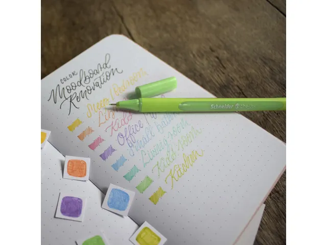 Fineliner Schneider Line-Up Pastel 0,4mm verstelbare pencil case 8 stu