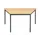 Tafel Trapeziumvormig 140x70 Cm Frame Zwart Blad Beuken