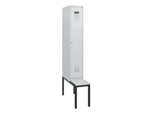 locker met bank,HxBxD 1950x300x815mm,1vak,vak B 300mm,cilinderslot