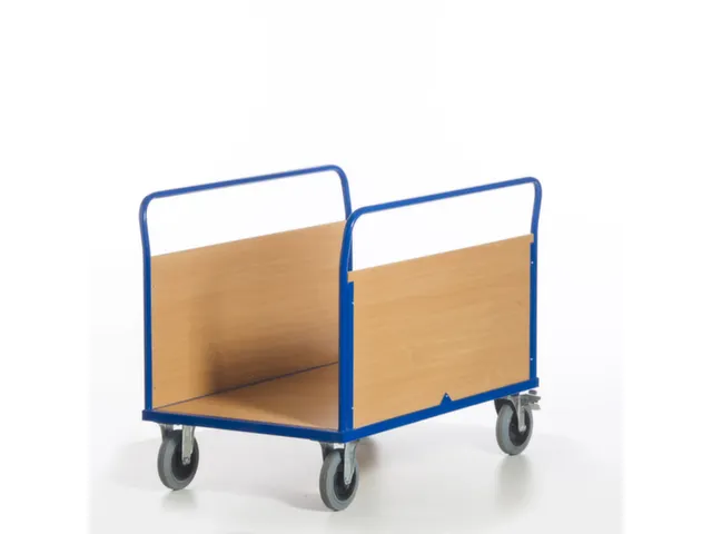 chariot à ridelles longitudinales,force 600kg,plateau Lxl 1200x770mm