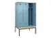 locker met bank,voor scheiding van kleding,HxBxD 2120x1200x815mm,3vak