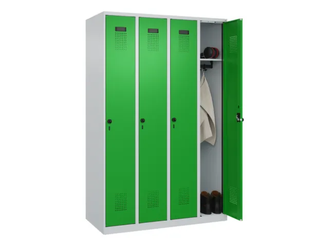 locker,HxBxD 1850x1200x500mm,4vak,vak B 300mm,draaigrendel