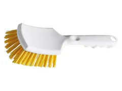 Handborstel met steel hard geel 2 stuks