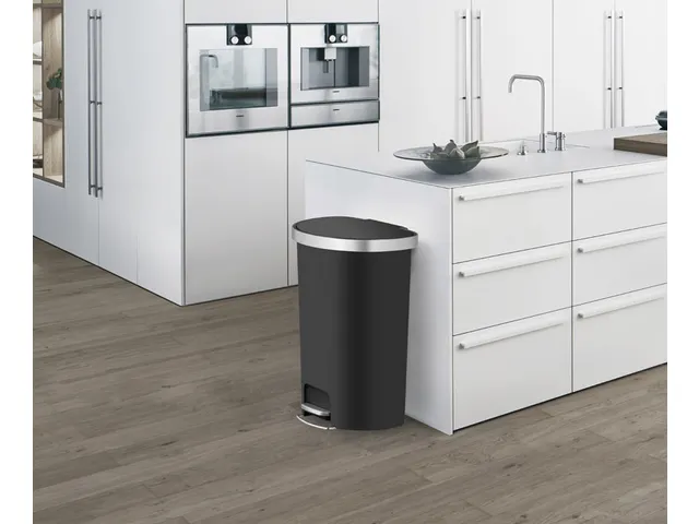 Hana pedaalemmer halfrond 55 Liter Zwart