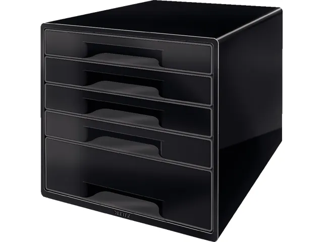 Dual Black ladenblok met 5 laden, zwart