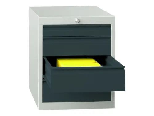 ladekast HxBxD 600x500x600mm 4laden slot RAL7035 front RAL7016