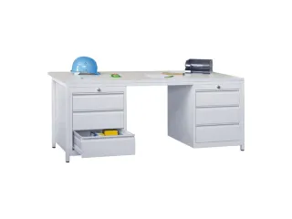 Werkplaatsbureau Bxdxh 1700x800x720mm 6laden Ral7035 Front Ral7035 - 2