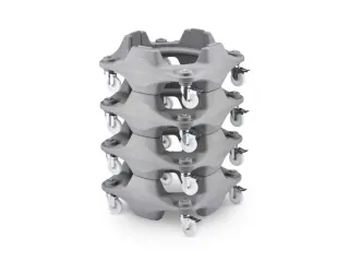 Tonroller,v. 75/100l ton,frame grijs,4zwenkwielen - 2