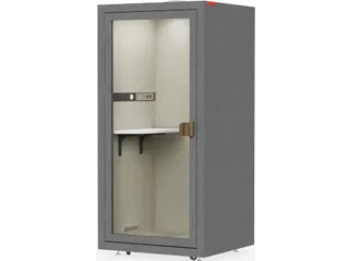 Belcel 003 Akoestische Werkpod Grijs met Ventilatie - 1