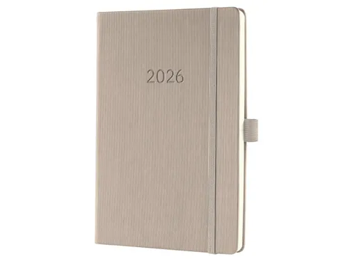 Weekagenda Conceptum A5 2026 (NL/FR/EN/DU) taupe Hardcover