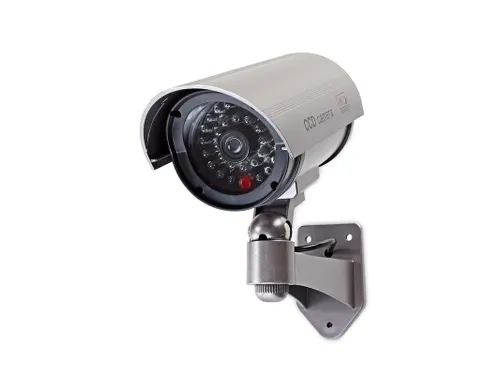 Dummy beveiligingscamera op Batterij Nedis Bullet IP44 buiten Grijs
