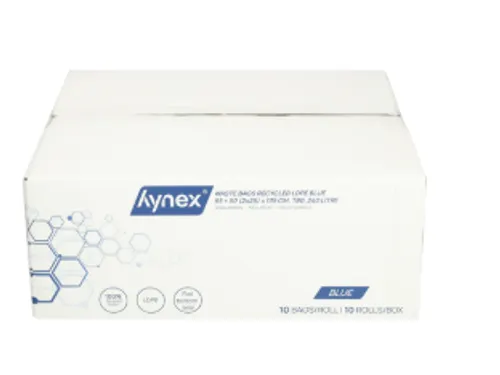 Hynex Afvalzak LDPE Gerecycled T80 240 Liter Blauw 65+50x135cm 10st