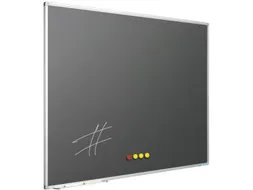 Krijtbord 90x120 cm Softline alu profiel 8mm grijs emaille