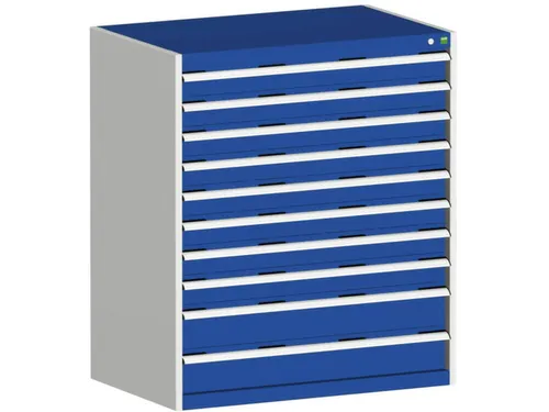 ladekast HxBxD 1200x1050x650mm 10laden RAL7035 front RAL5010