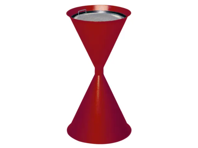 Cendrier conique tôle d'acier HxØ 730x400mm entonnoir rond autocolla