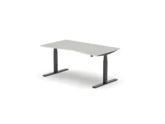 Elektrisch ihv bureau,HxBxD 650-1310x1600x900/800mm,blad lichtgrijs