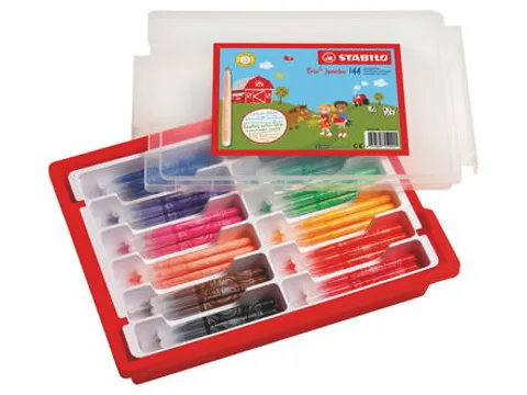 Viltstift STABILO Trio Jumbo 380 Classpack Assorti