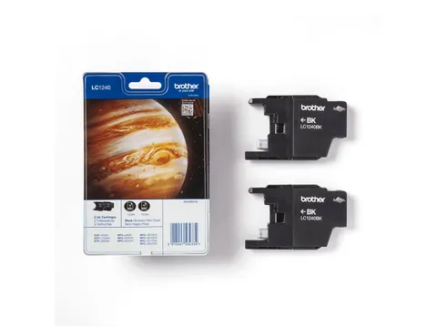 Inktcartridge Brother LC-1240BKBP2 zwart 2x