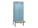 locker met bank,voor scheiding van kleding,HxBxD 2120x800x815mm,2vak