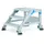 Bordestrap,Verrijdbaar,4Treden,60° Helling,Aluminium