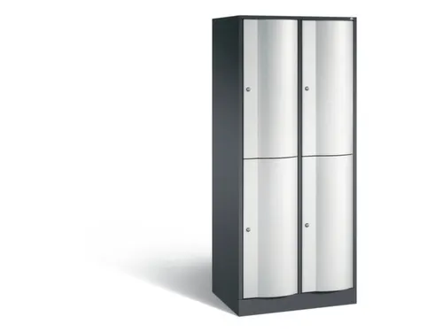 lockerkast cil.slot 1950x770x540mm 2x2 vakken RAL7021 front RAL7035
