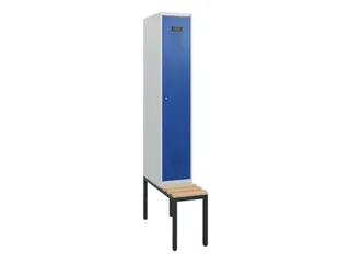 locker met bank,HxBxD 1950x300x815mm,1vak,vak B 300mm,cilinderslot - 2
