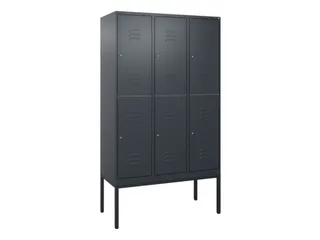 dubbeldekse locker,HxBxD 2120x1200x500mm,3x2vak.,vak B 400mm,cil.-slot - 1