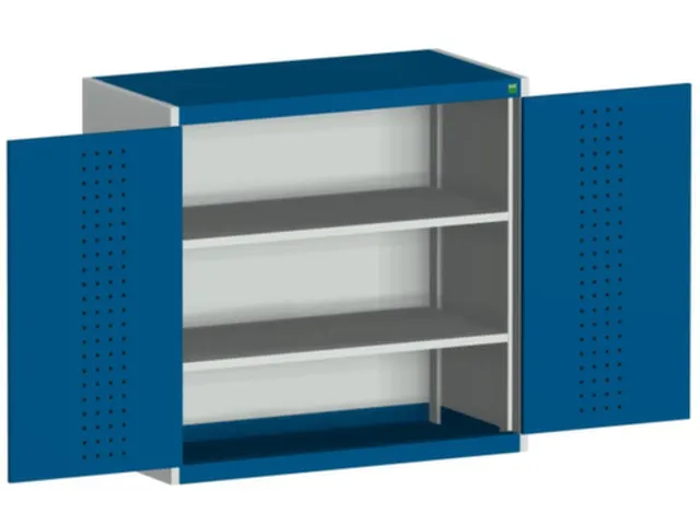 kast met perforaties HxBxD 1000x1050x650mm 2xStalen bodem Ral5010