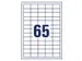 Etiquette Avery 3666-10 38x21,2mm blanc 650 pièces