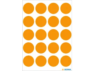 HERMA 1874 Multipurpose etiketten Rond 19mm Fluor Oranje 100 stuks - 2