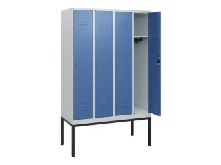 locker,HxBxD 1950x1200x500mm,4vak,vak B 300mm,cil.-slot,voetonderstel - 2