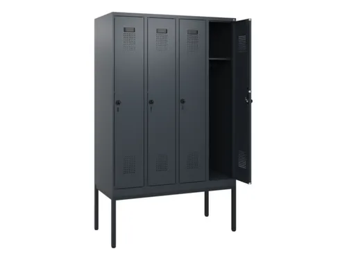 schoollocker,HxBxD 1950x1200x500mm,4vak,vak B 300mm,draaigrendel