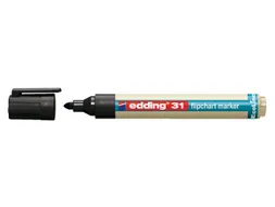 Viltstift edding 31 EcoLine voor flipover rond 1.5-3mm zwart