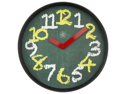 Wandklok NXT dia 30cm Groen Plastic Chalkboard
