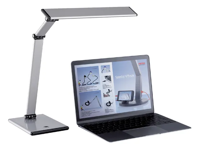Bureaulamp Hansa led Slim zilvergrijs