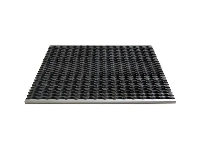 schoonloopmat,v. binnen/buiten,LxB 585x785mm,zwart/zilverkleurig