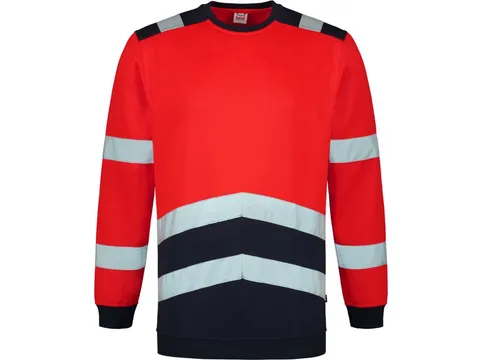 Tricorp 303004 sweater, rood/marineblauw, maat L, per stuk