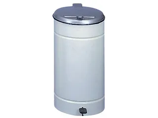 afvalverzamelaar,1x70l,HxØ 700x450mm,klemring,romp staal ijzerglans - 1