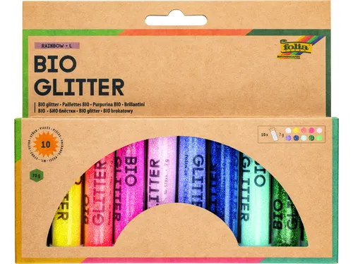 Glitterpoeder Bio Folia Rainbow 7gr 10 kleuren