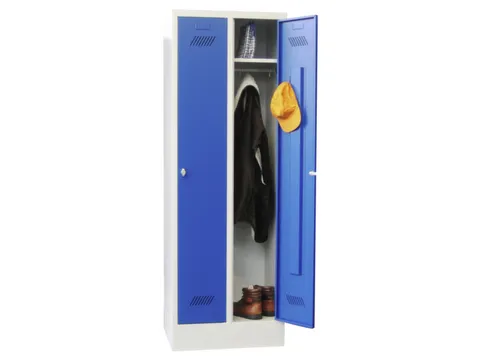 locker,HxBxD 1850x600x500mm,2vak,vak B 300mm,RAL7035,front RAL5010