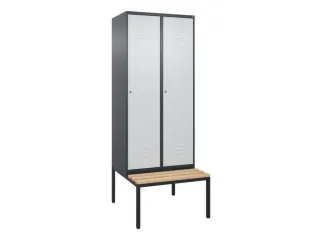 locker met bank,HxBxD 2120x800x815mm,2vak,vak B 400mm,cil.-slot - 1