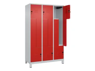 Z-garderobekast,HxBxD 1950x1200x500mm,vak B 200/400mm,draaigrendel - 2