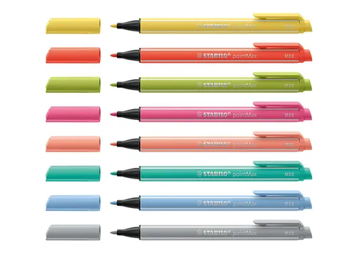 Viltstift STABILO pointMax 488/8 medium assorti pastel etui à 8 stuks