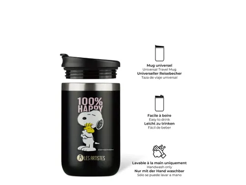 Thermosbeker Les Artistes Paris reisbeker 350ml Happy Snoopy