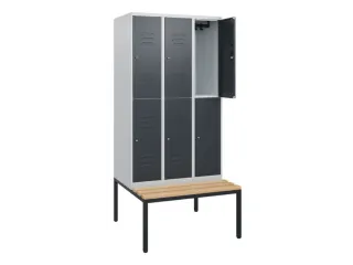 Dubbeldekse dekenkist,HxBxD 1950x900x815mm,3x2vak.,vak B 300mm - 2