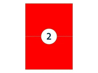 Gekleurde Etiketten 210x148mm Fluor Rood 42323 - 2