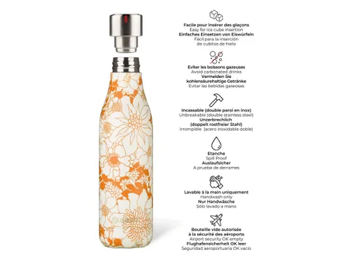 Thermosfles Les Artistes Paris 500ml Orange Flower