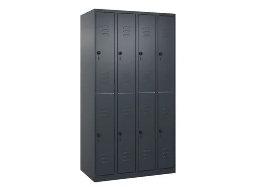 dubbeldekse locker,HxBxD 1850x1000x500mm,4x2vak.,vak B 250mm