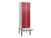 locker voor scheiding van kleding,HxBxD 2120x600x815mm,2vak